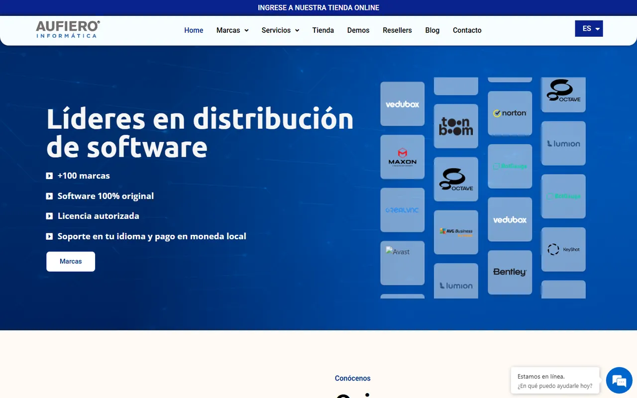 Aufiero Informática — software distribution website