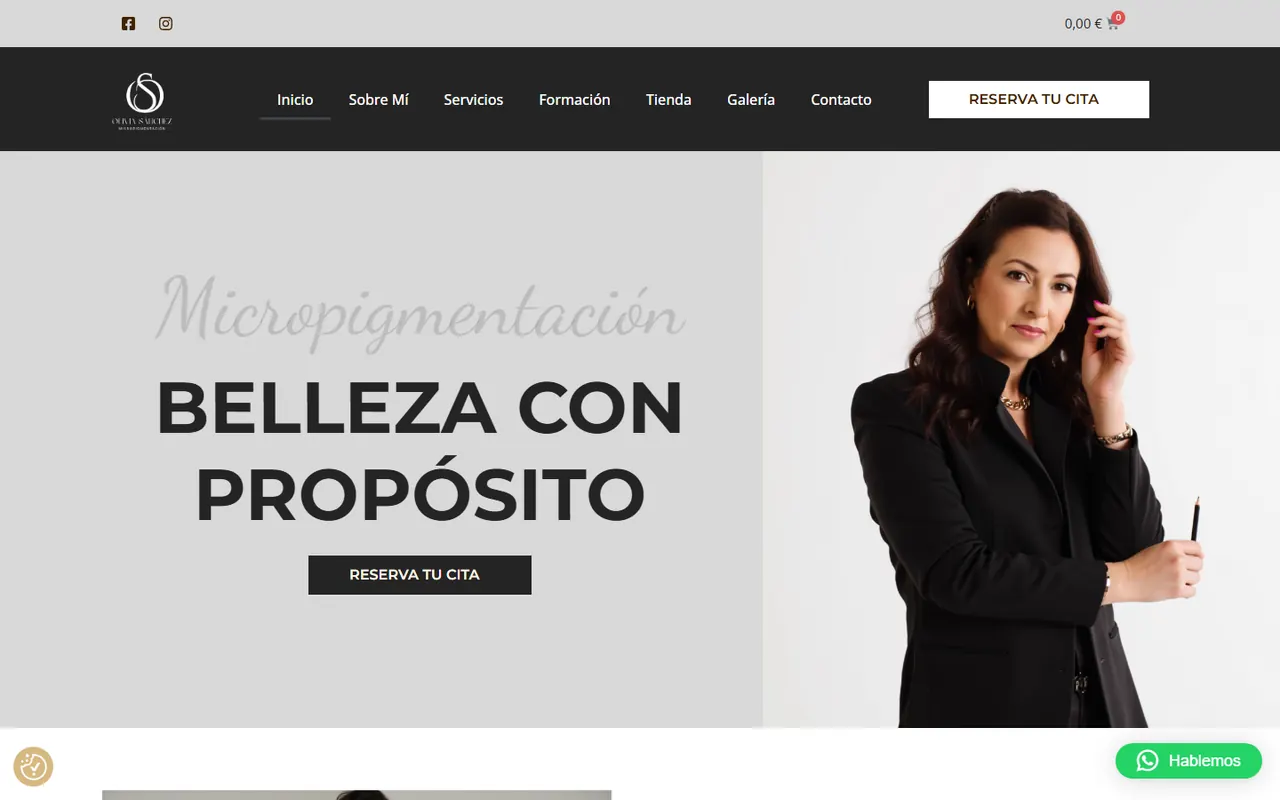 Olivia Sánchez Micropigmentación website